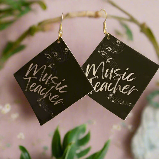 Dangling Music Teacher Earrings-002