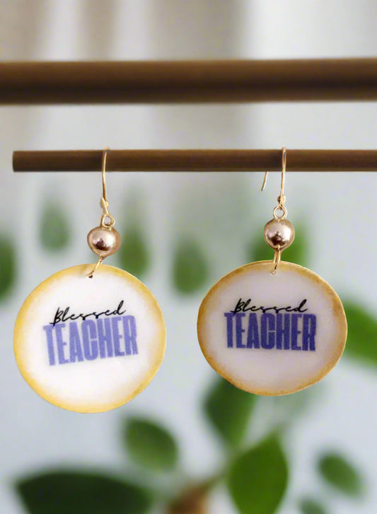 Blessed Teacher Earrings-057