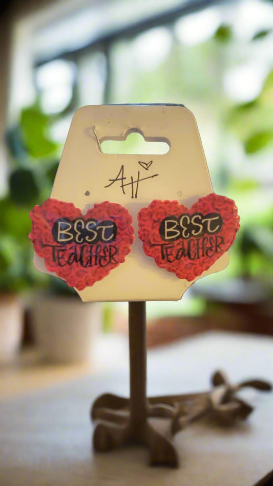 Best Teacher Bouquet Earrings-0103
